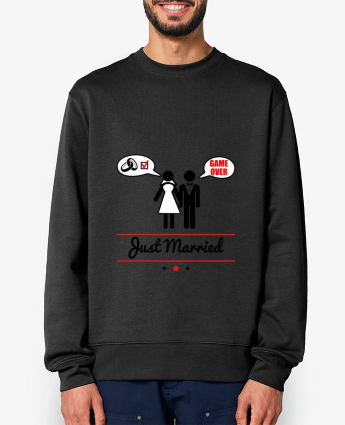 Sweat-shirt Just married, juste mariés Par Benichan