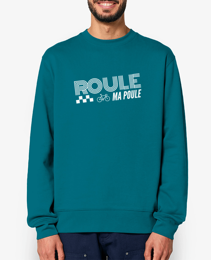 Sweat-shirt Roule ma poule / blanc Par justsayin