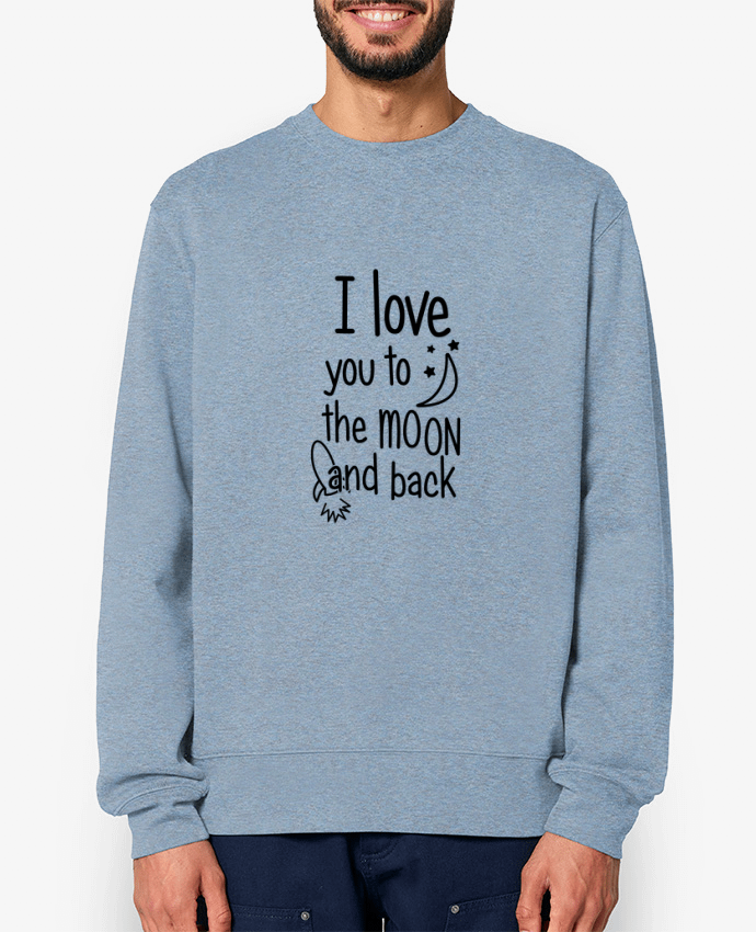 Sweat-shirt I love you to the moon and back Par tunetoo