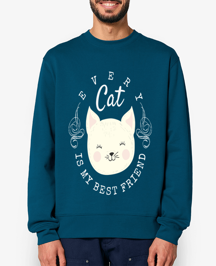 Sweat-shirt every cat is my best friend Par livelongdesign