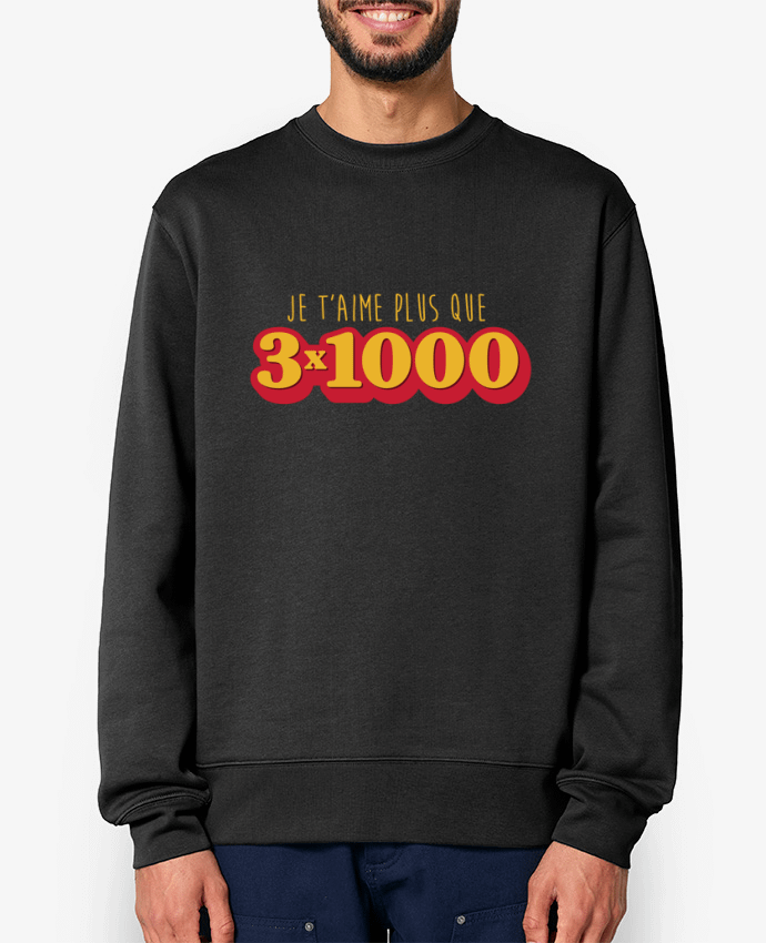 Sweat-shirt Je t'aime plus que 3 x 1000 - Avengers Par tunetoo