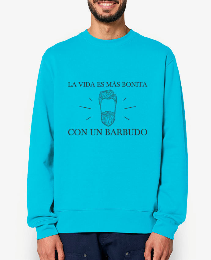 Sweat-shirt La vida es más bonita con un barbudo Par tunetoo