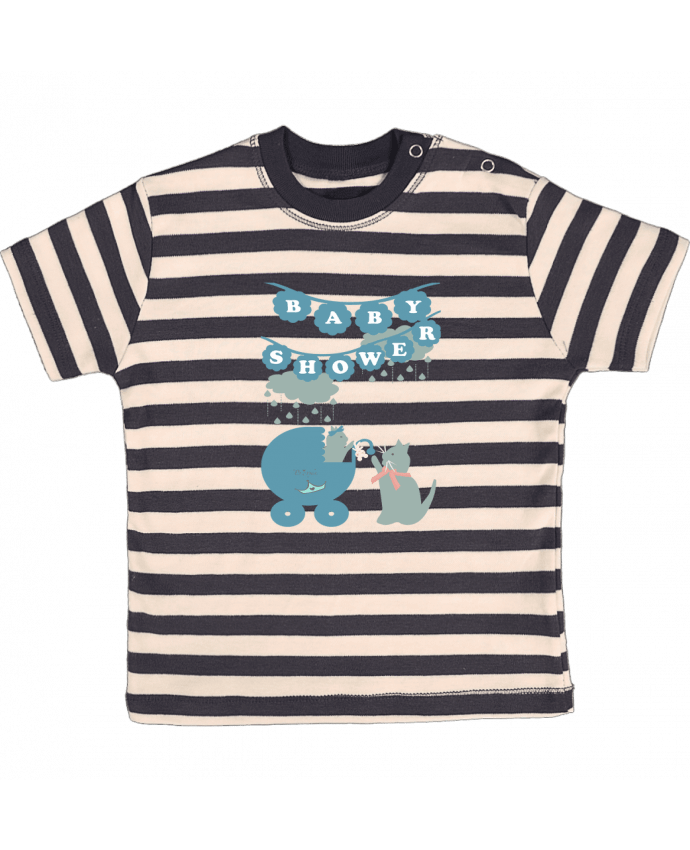 Camiseta Bebé a Rayas Baby shower por Les Caprices de Filles