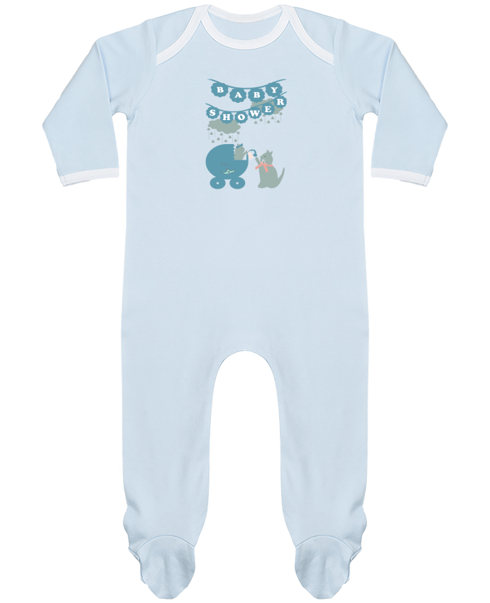 Pijama Bebé Manga Larga Contraste Baby shower por Les Caprices de Filles