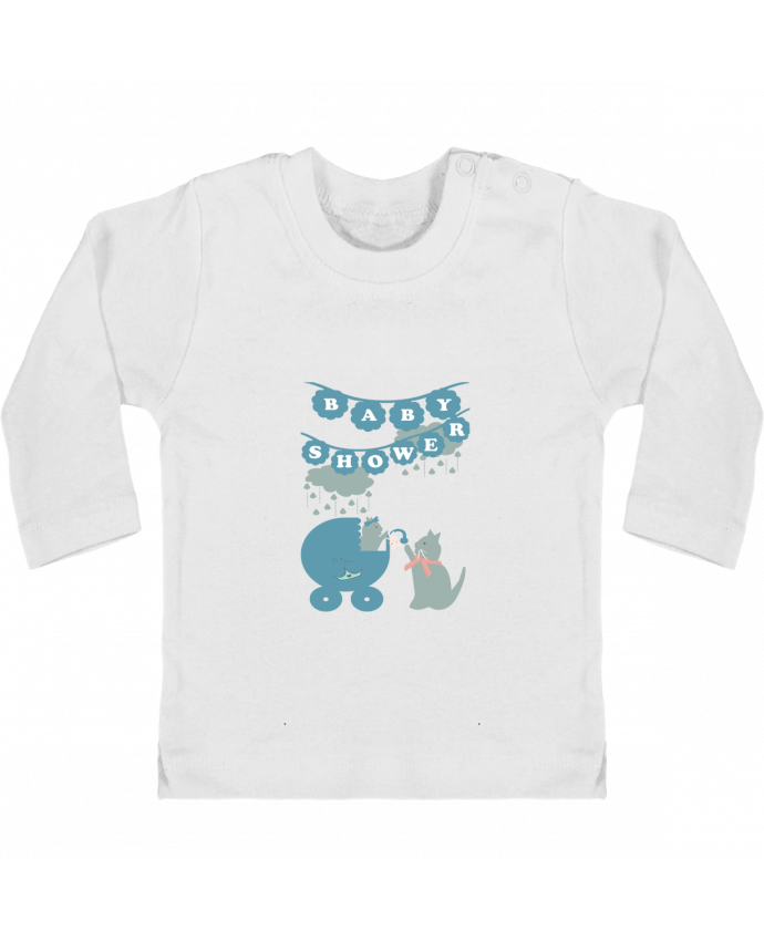T-shirt bébé Baby shower manches longues du designer Les Caprices de Filles