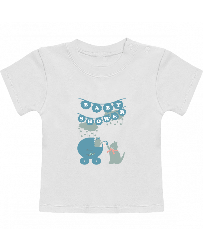 T-shirt bébé Baby shower manches courtes du designer Les Caprices de Filles
