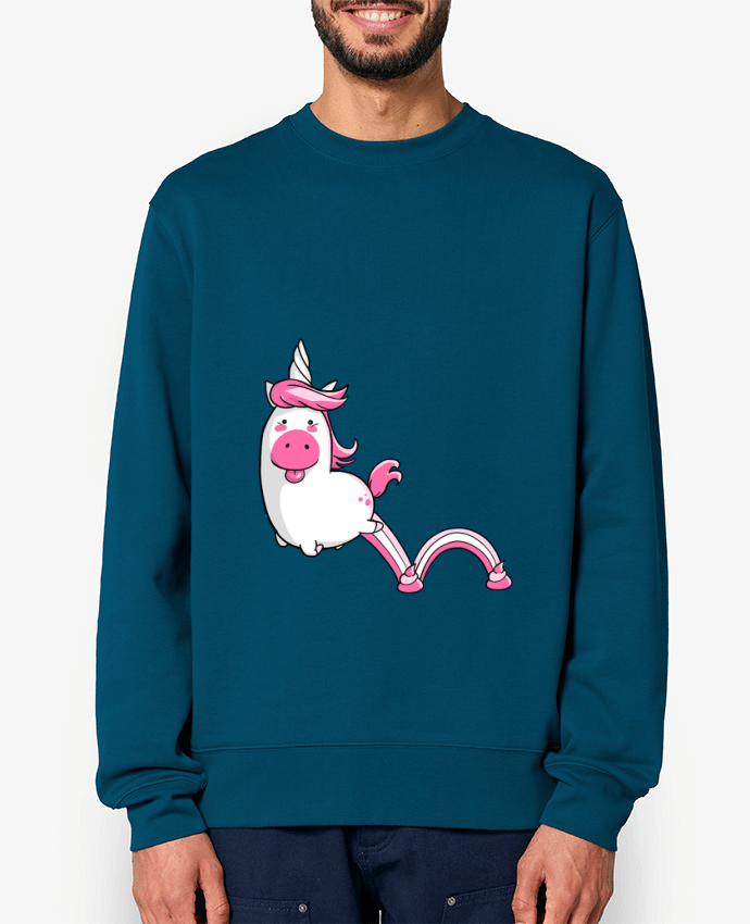 Sweat-shirt Licorne Sautillante - Version rose Par TOMI AX