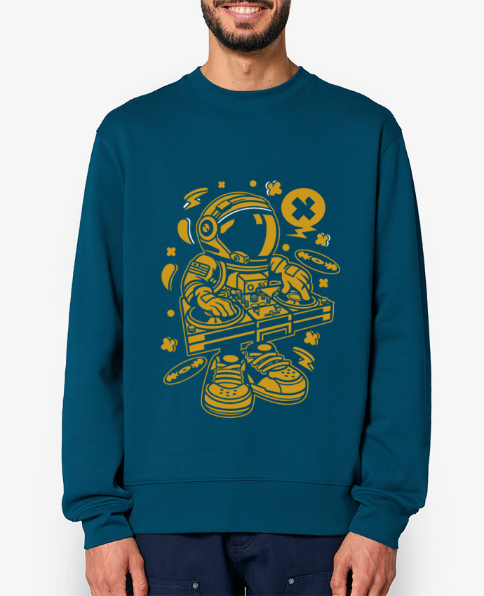 Sweat-shirt Dj Astronaute Golden Cartoon | By Kap Atelier Cartoon Par Kap Atelier
