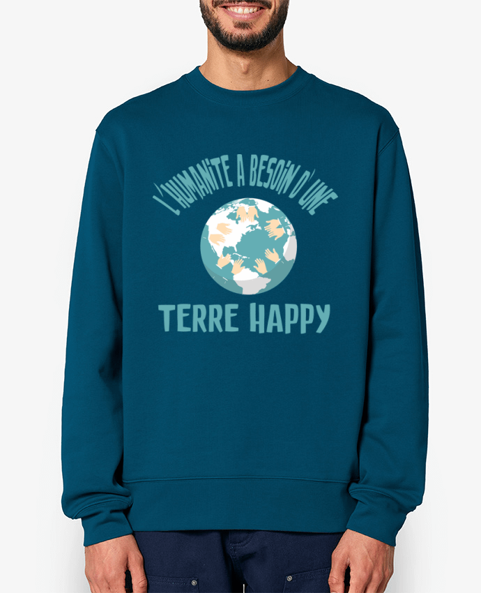 Sweat-shirt L'humanité a besoin d'une terre happy Par jorrie