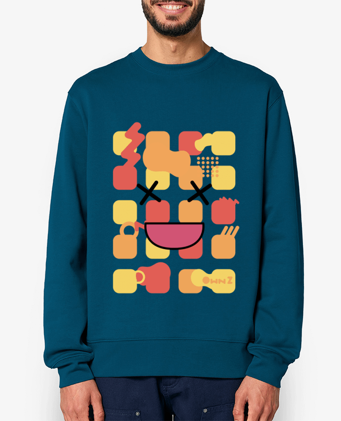 Sweat-shirt Style Appli be Happy Own Z Par Own Z