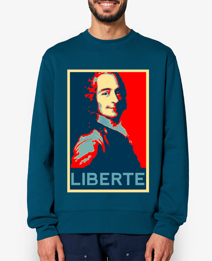 Sweat-shirt Voltaire - Liberté Par Hémipléjik