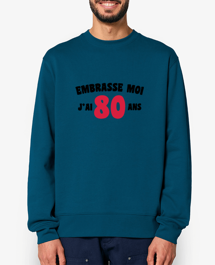 Sweat-shirt Embrasse moi j'ai 80 ans Par tunetoo