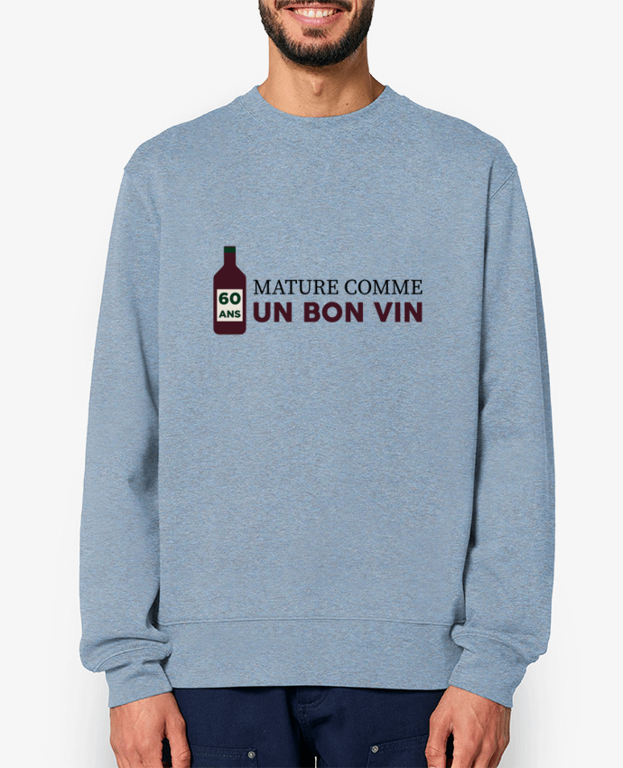 Sweat-shirt 60 ans mature comme un bon vin - Anniversaire Par tunetoo