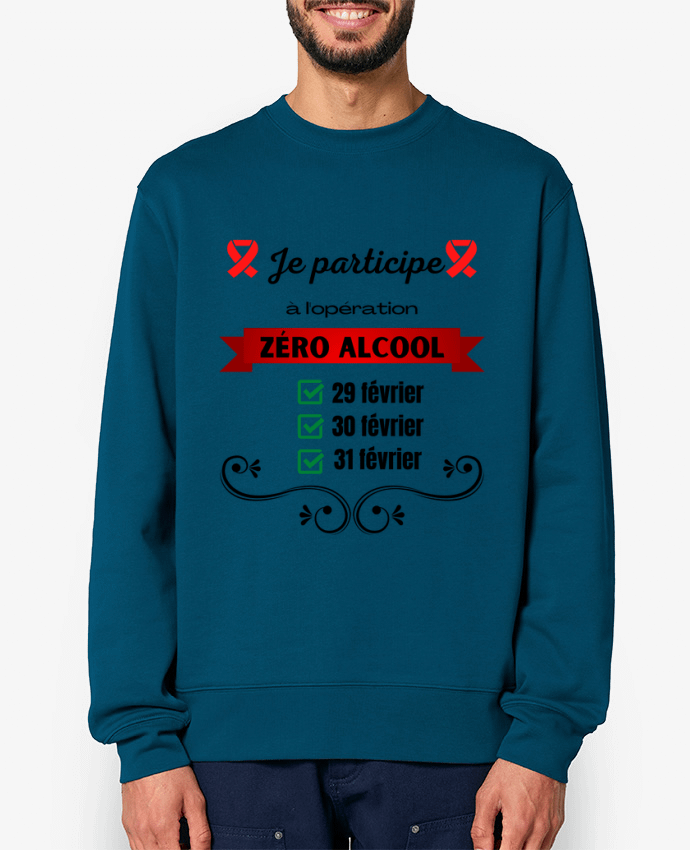 Sweat-shirt Je participe à l'opération zéro alcool Par Cheerocki
