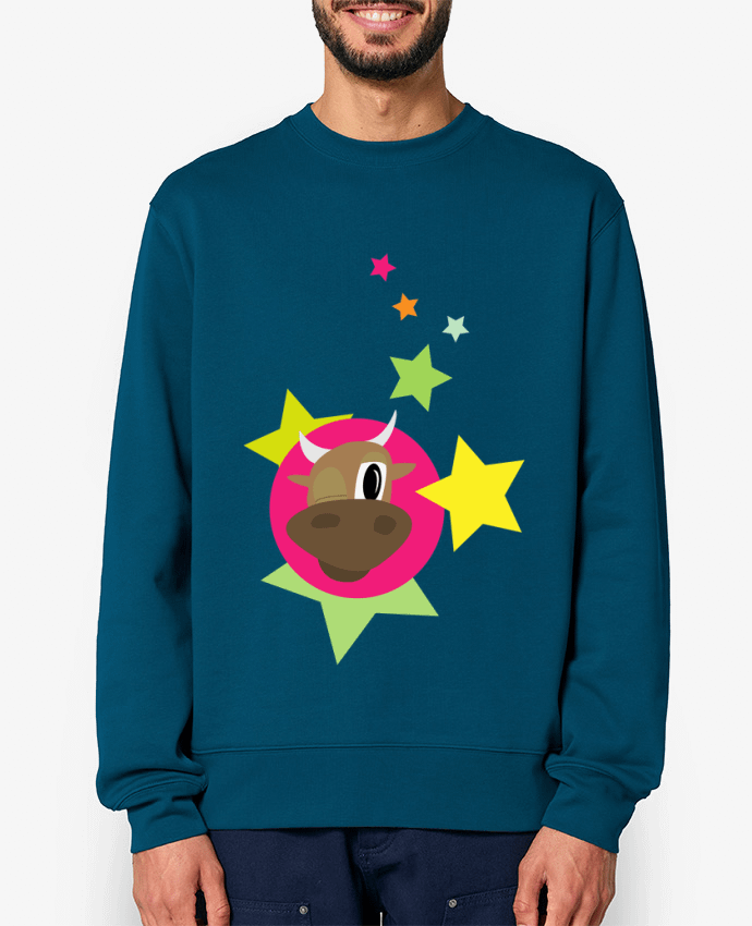 Sweat-shirt Vache au clin d'œil Par illustraman