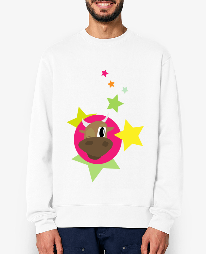 Sweat-shirt Vache au clin d'œil Par illustraman