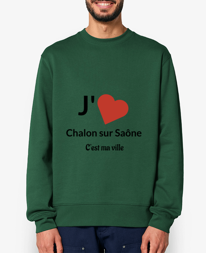 Sweat-shirt J'aime ma ville Chalon sur Saône Par Lewismarquee