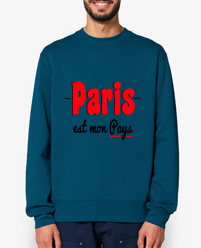 Sweat-shirt Paris est mon Pays Par Arepo