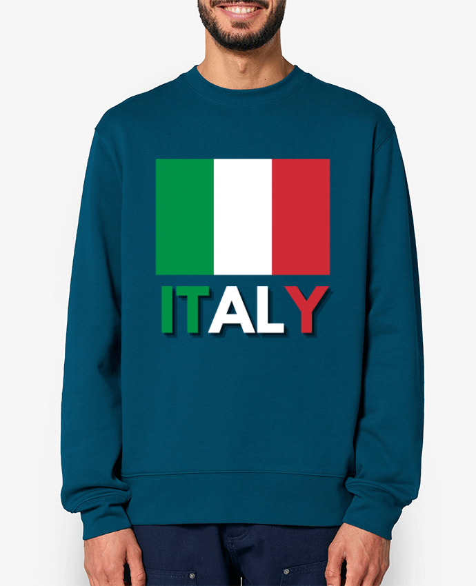 Sweat-shirt Drapeau Italie Par Anastasia