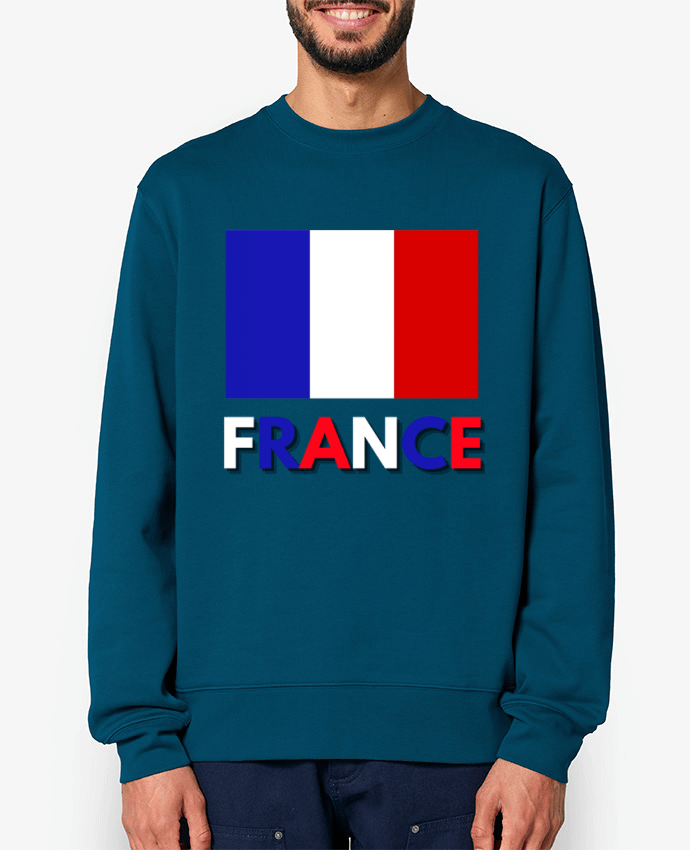 Sweat-shirt Drapeau France Par Anastasia