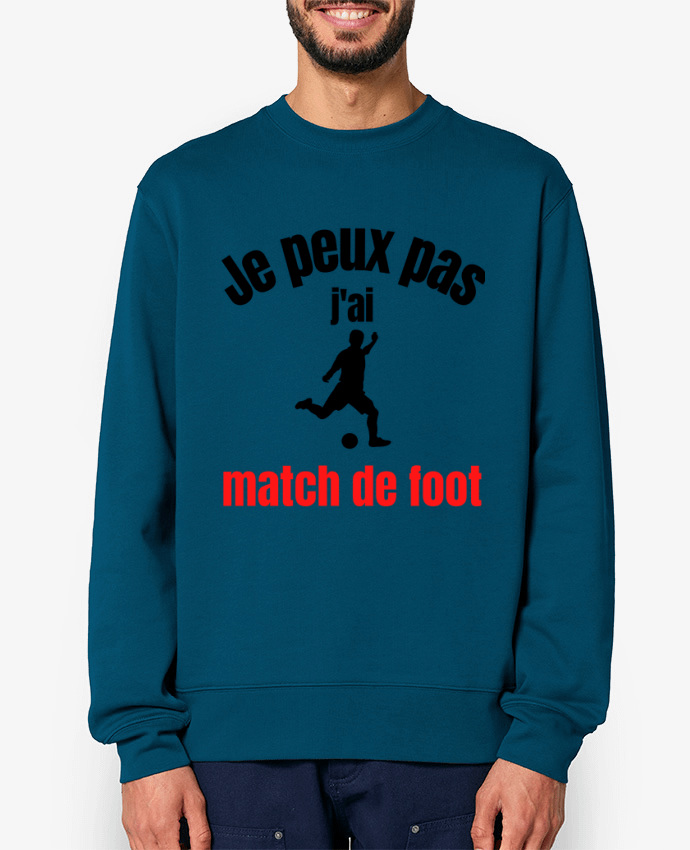 Sweat-shirt Je peux pas,j'ai match de foot Par Anastasia
