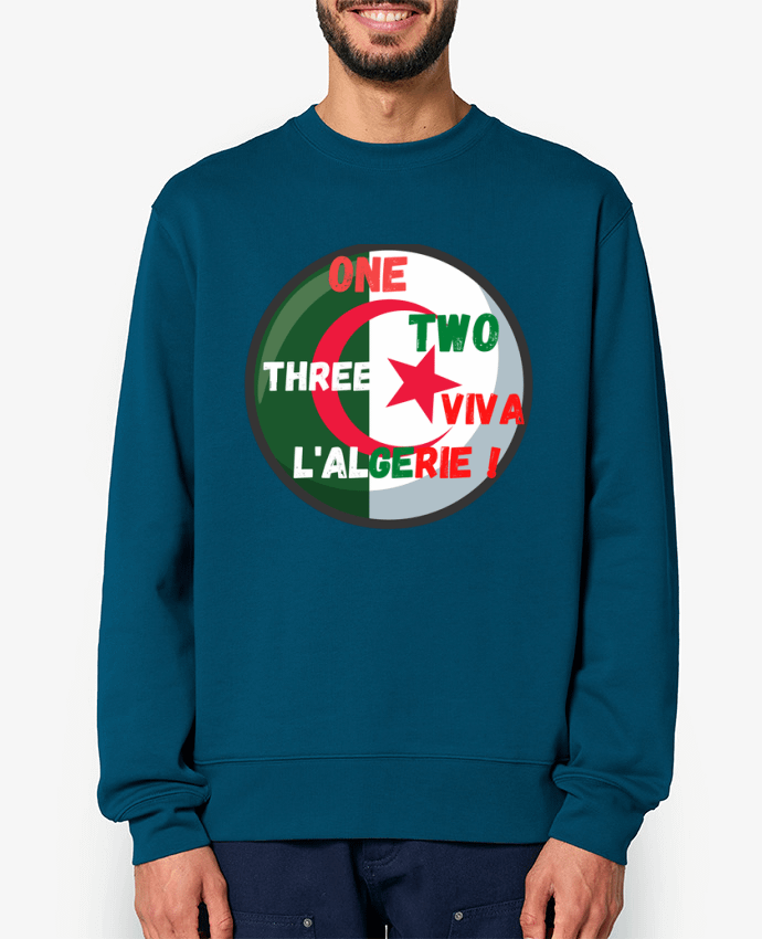 Sweat-shirt one,two,three,viva l’Algérie Par Anastasia