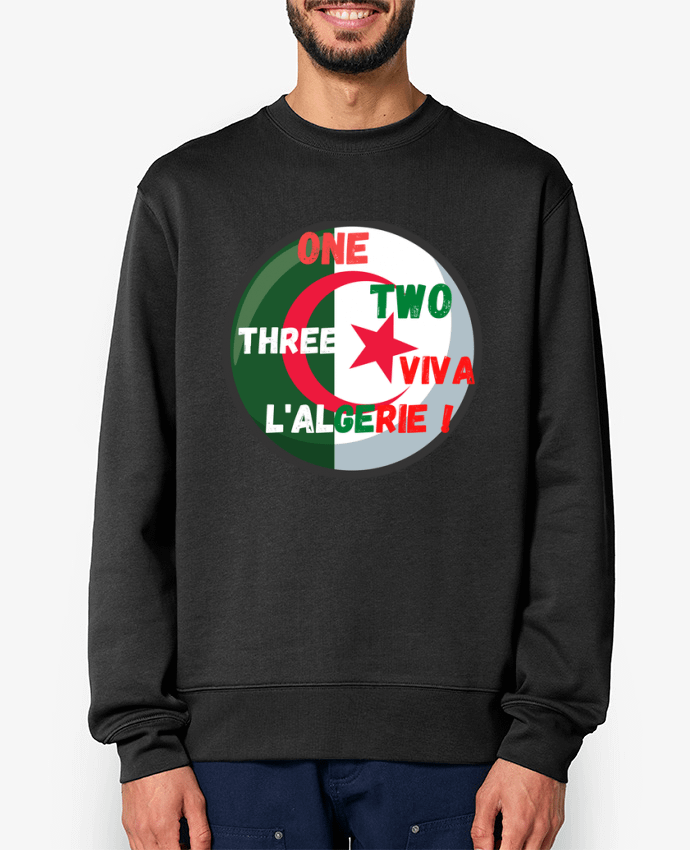 Sweat-shirt one,two,three,viva l’Algérie Par Anastasia