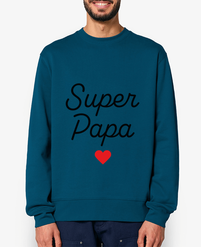 Sweat-shirt Super Papa Par Mademoiselle Polly