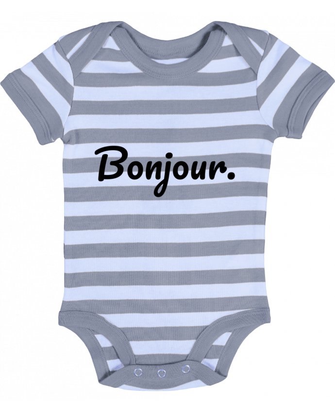 Body Bébé Rayé Bonjour. - tunetoo