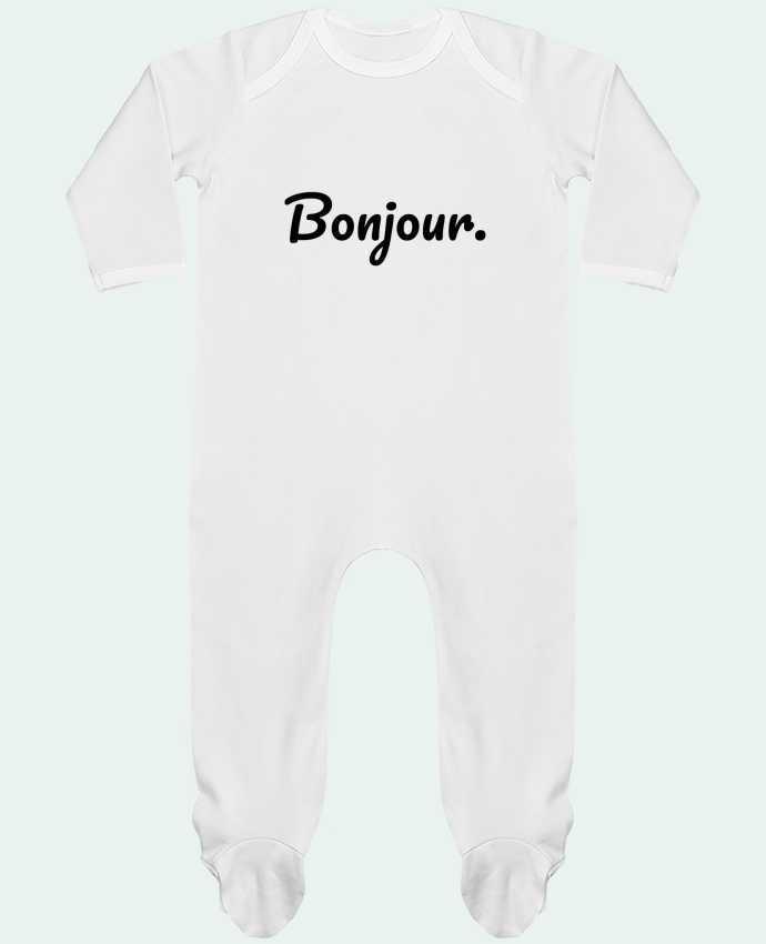 Baby Sleeper long sleeves Contrast Bonjour. by tunetoo