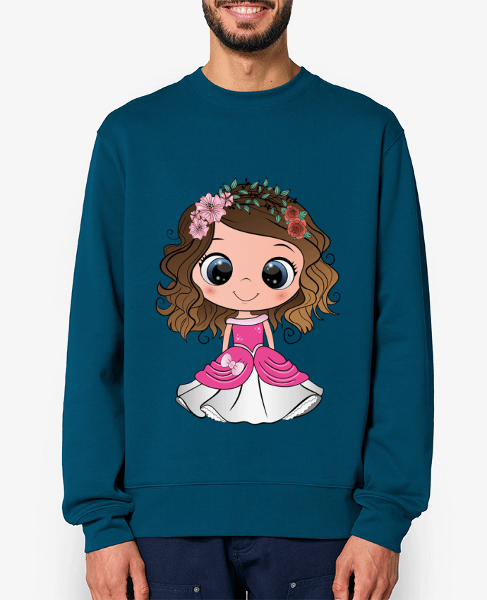Sweat-shirt Princesse brune aux yeux bleus Par EmmaCreation