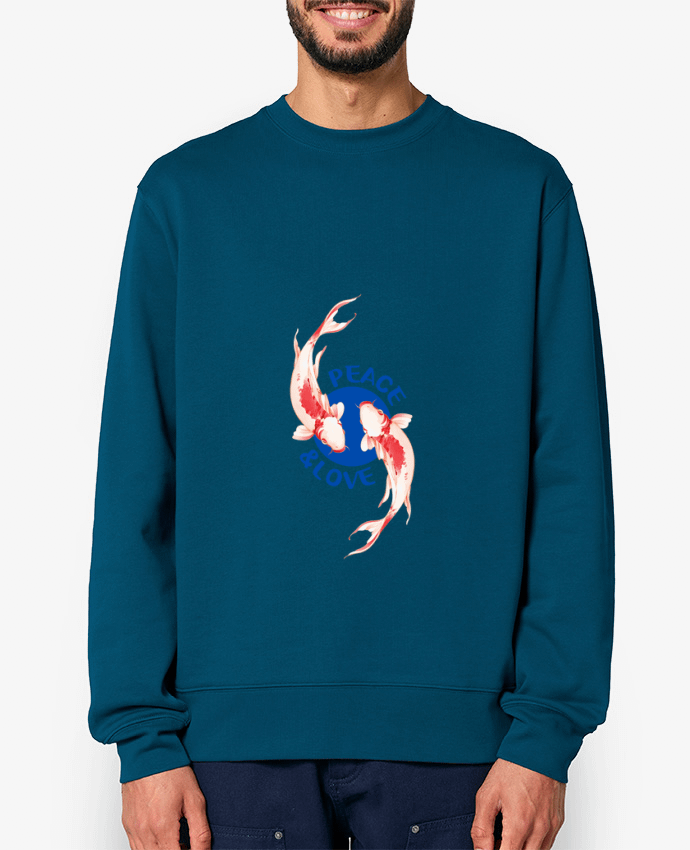Sweat-shirt Peace and Love. Par TEESIGN