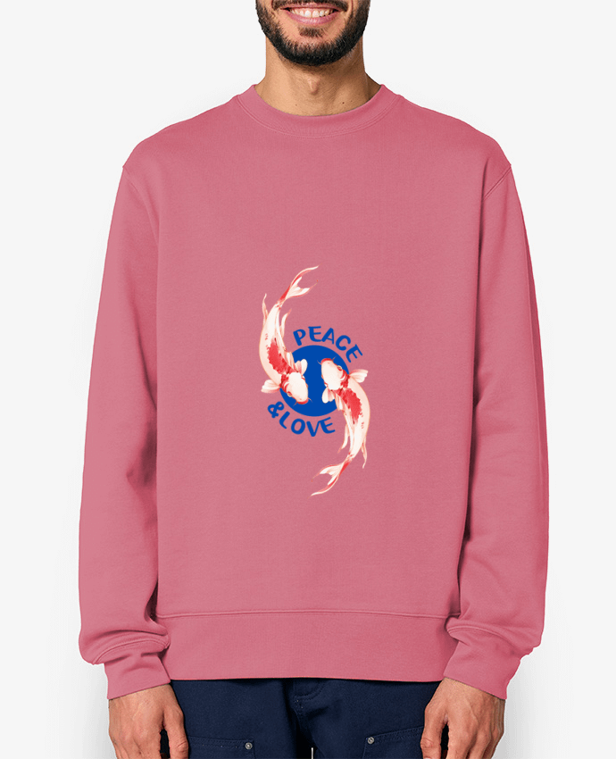 Sweat-shirt Peace and Love. Par TEESIGN