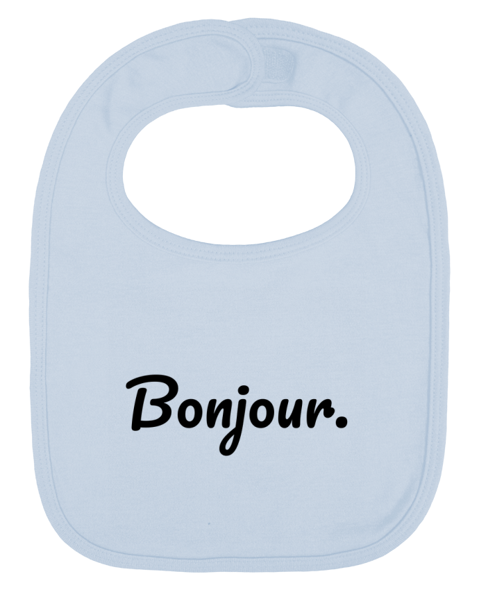 Bavoir bébé uni Bonjour. par tunetoo