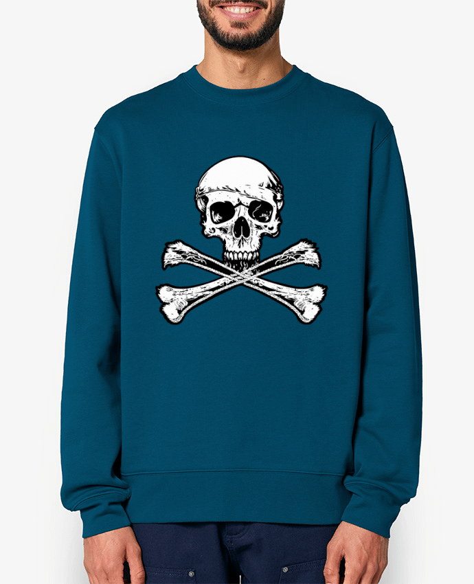 Sweat-shirt Jolly Roger - Drapeau Pirate - Tête de Mort Par Geronimo Gorilla SylverBack