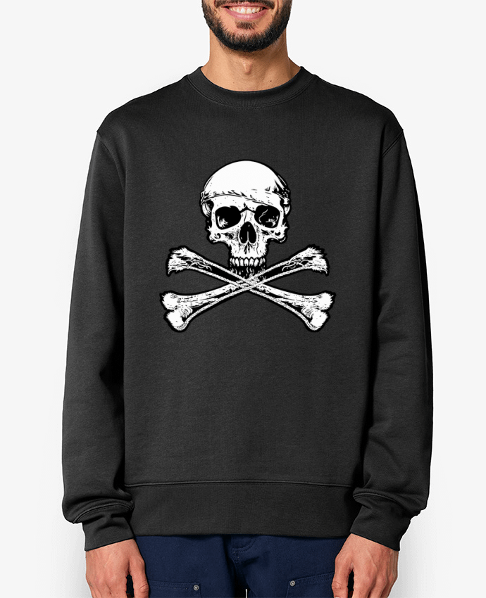 Sweat-shirt Jolly Roger - Drapeau Pirate - Tête de Mort Par Geronimo Gorilla SylverBack