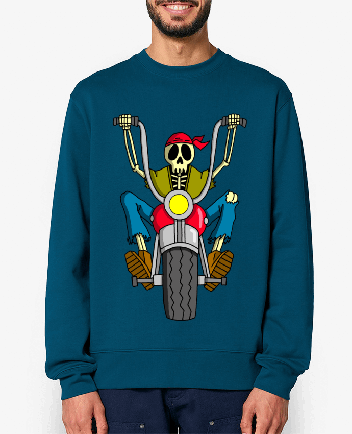 Sweat-shirt Squelette motard Par LAGUENY