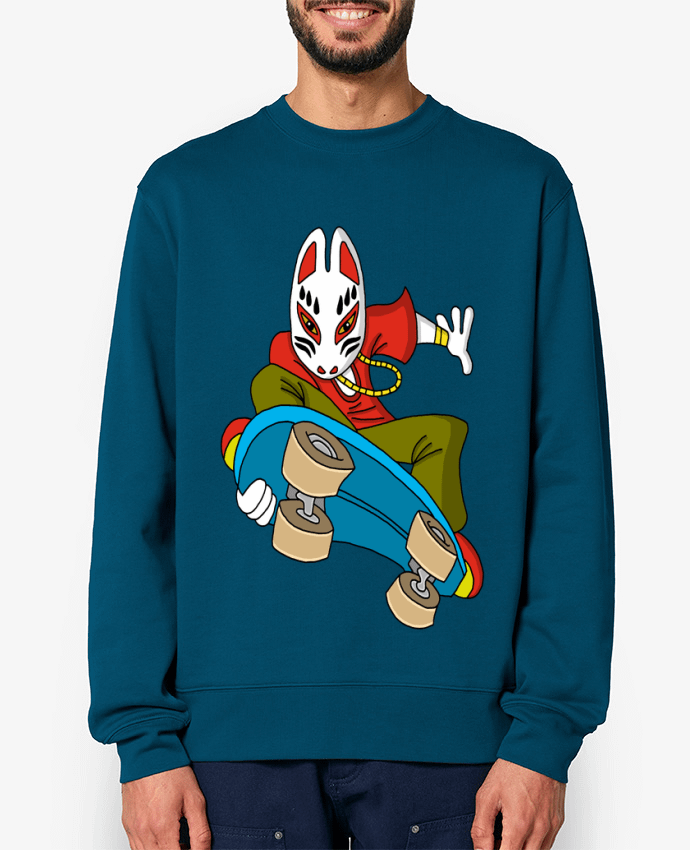Sweat-shirt Renard étrange en skateboard Par LAGUENY