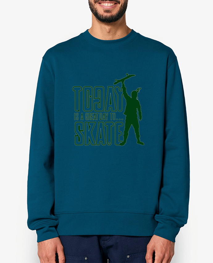 Sweat-shirt Today is a Great Day to Skate - Green Par Geronimo Gorilla SylverBack