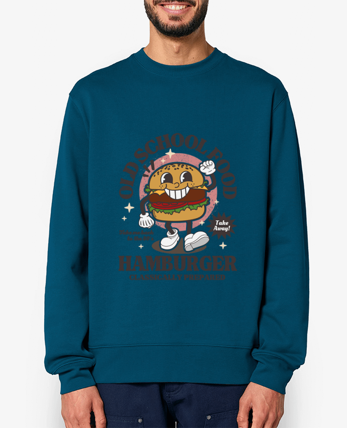 Sweat-shirt Old school Food - Hamburger Par LM2Kone