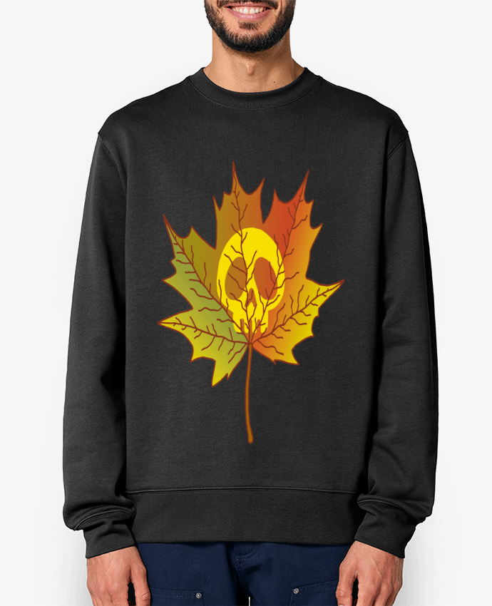 Sweat-shirt Crâne et feuille morte Par LAGUENY