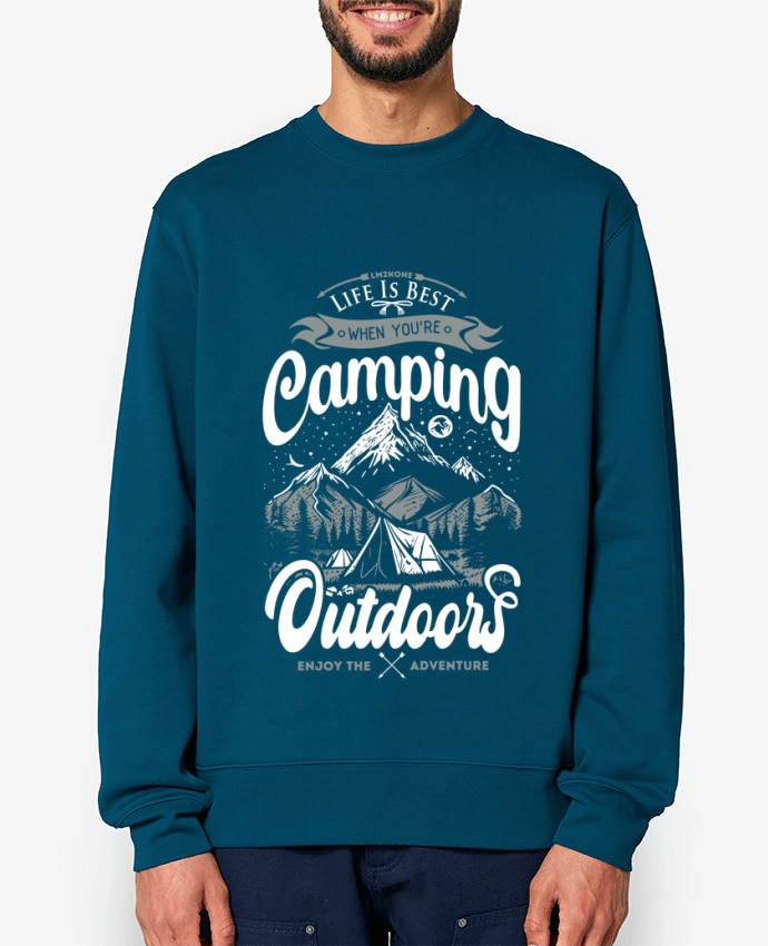 Sweat-shirt La vie est meilleure avec le camping Par LM2Kone