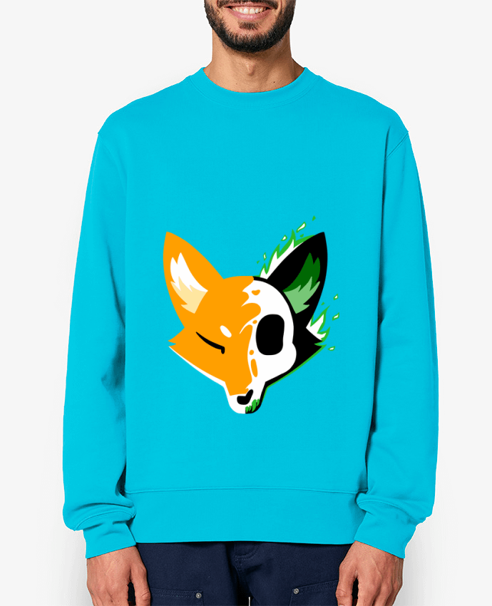 Sweat-shirt Loup Face Par Sazuka