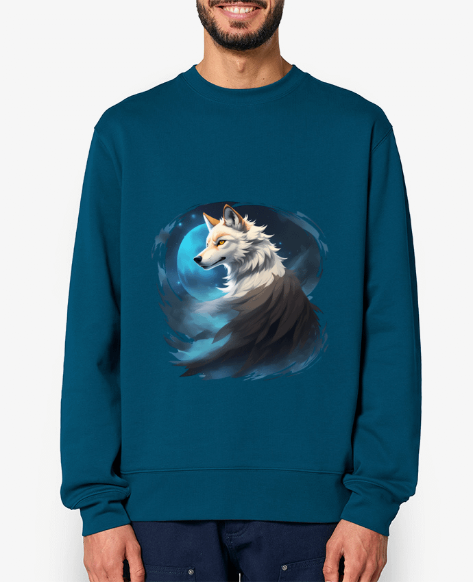 Sweat-shirt La Lueur du Loup : Entre Ténèbres et Mystère Par ALXCOOZ1 DESIGN