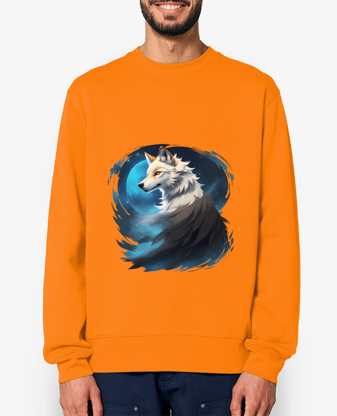 Sweat-shirt La Lueur du Loup : Entre Ténèbres et Mystère Par ALXCOOZ1 DESIGN