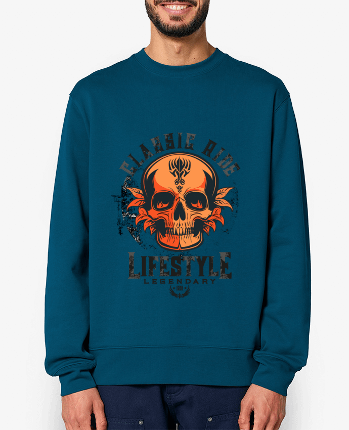Sweat-shirt Skull Classic Ride Par LajjdesignCreation