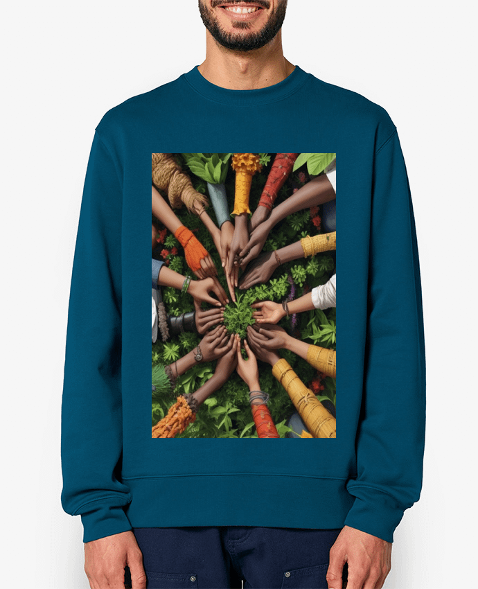 Sweat-shirt Main dans la Main : L'Union en Action Par Joar