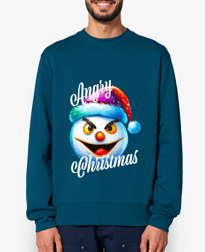 Sweat-shirt Emoji Neige en colère. Angry Christmas Par Featheart