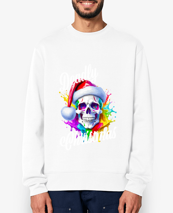 Sweat-shirt Skull Noël couleur. Deadly Christmas Par Featheart