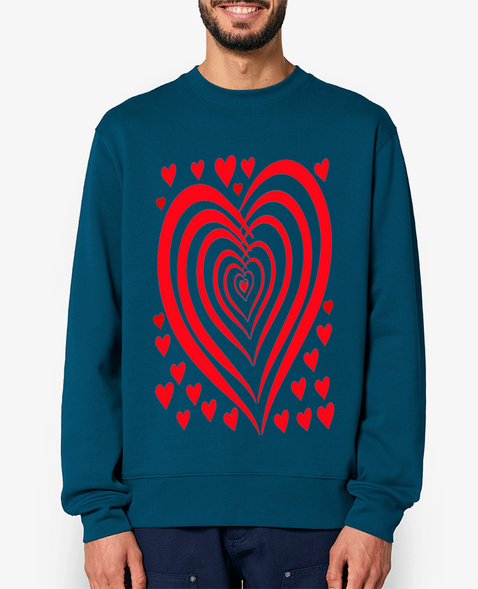 Sweat-shirt COEUR ROUGE NAISSANCE BEBE MOTIF SAINT VALENTIN AMOUR Par LIAMRIVIERART